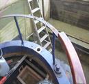 Finished rudder tube top weld